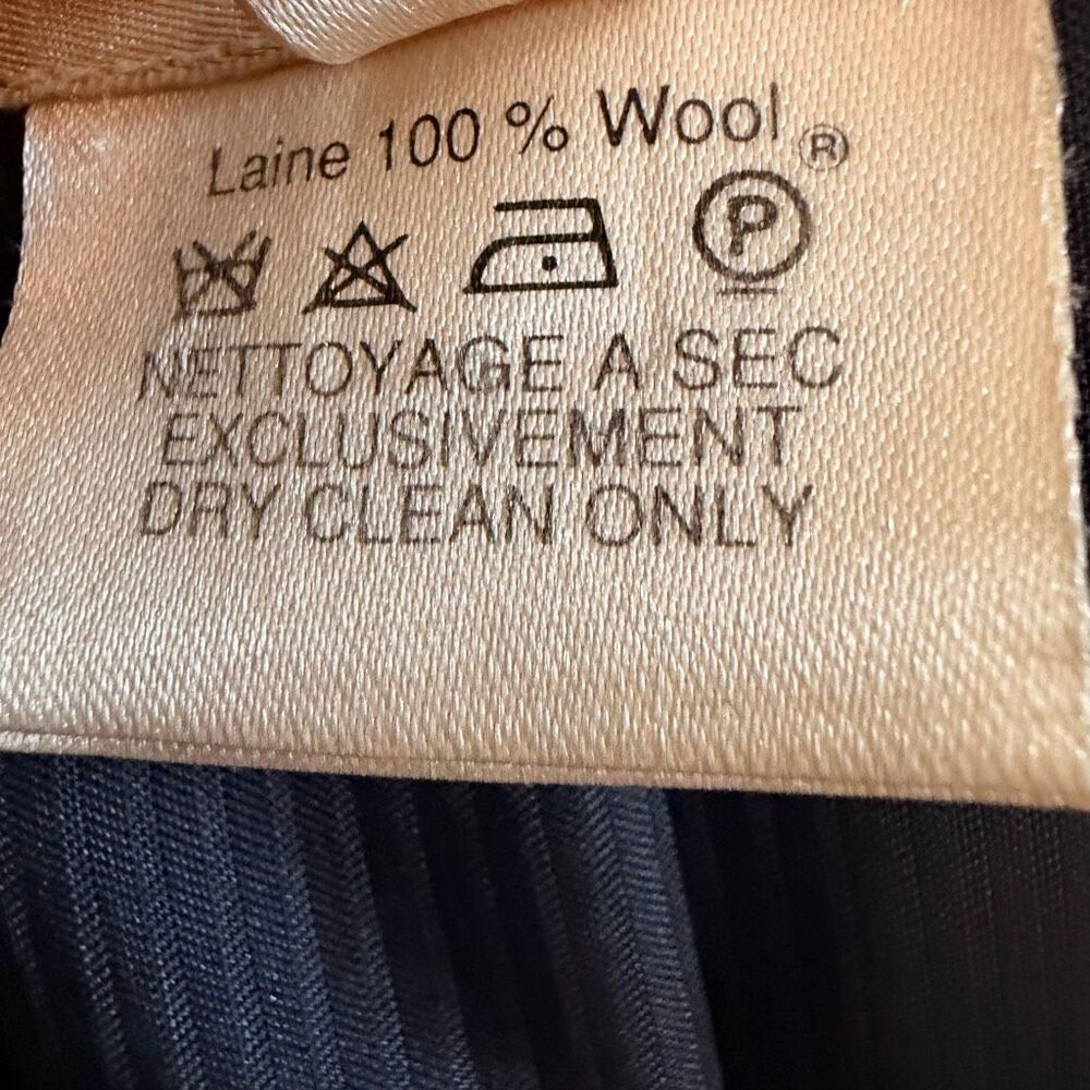 Hermès Paris Vintage Y2K Women’s Navy Pinstripe Wool Coat Blazer SZ EU 38 / US 6 - Picture 10 of 15